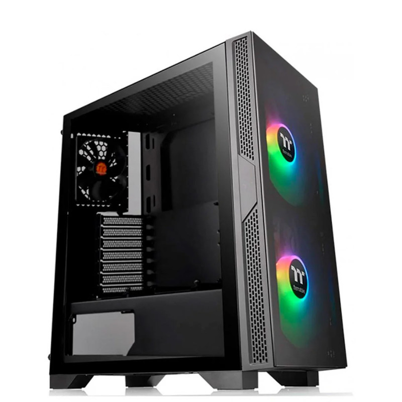 Thermaltake Versa T25 Tempered Glass Mid-Tower Chassis - Black - صندوق